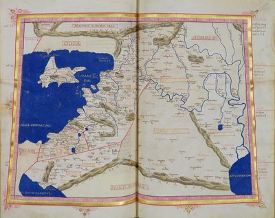 Map of Phoenicia, Mesopotamia and Babylon by Ptolemy